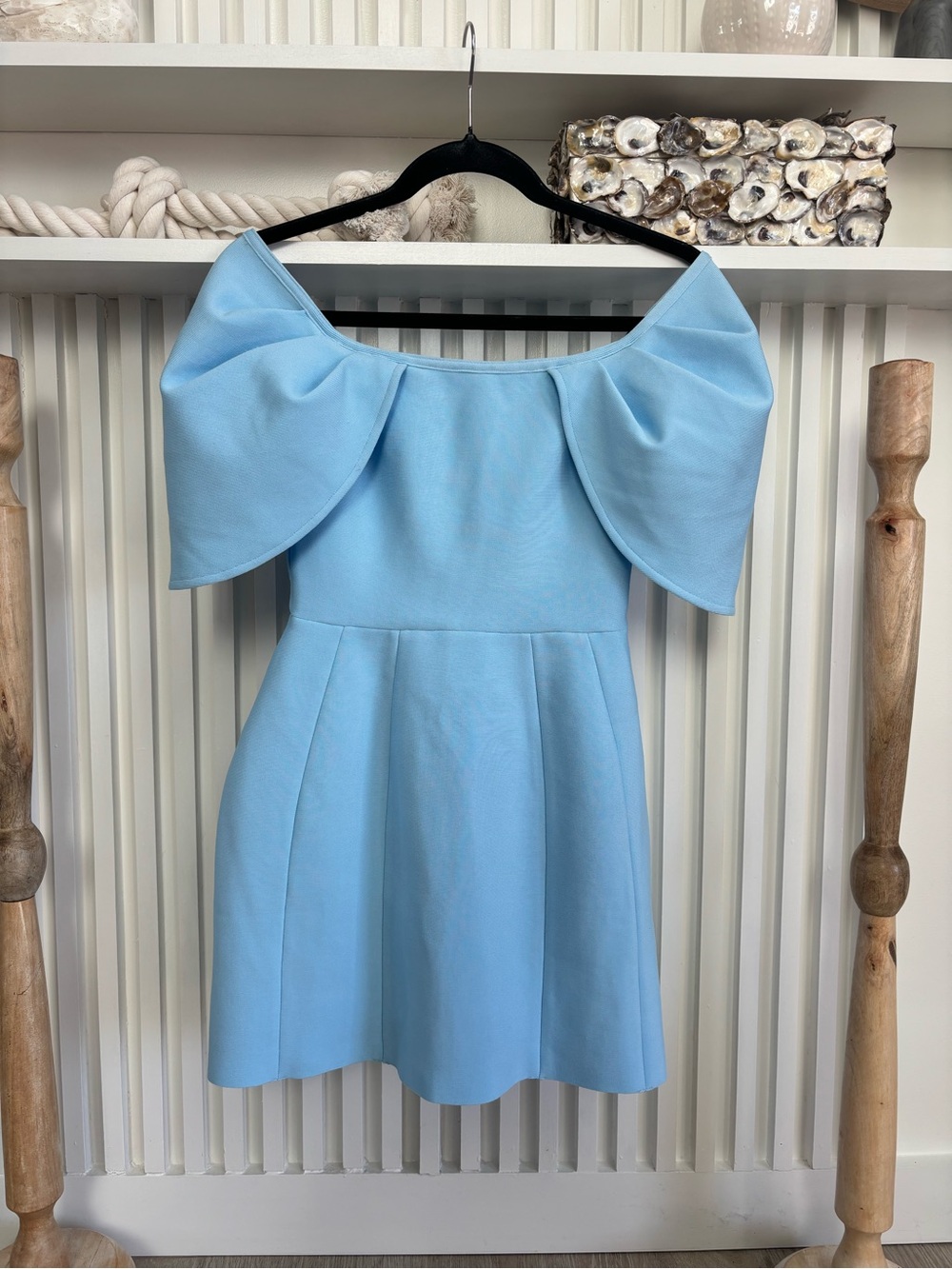 Elliatt Light Blue One-Shoulder Fit & Flare Dress